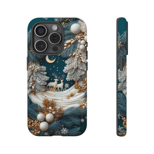 Winter Forest Reindeer Phone Case