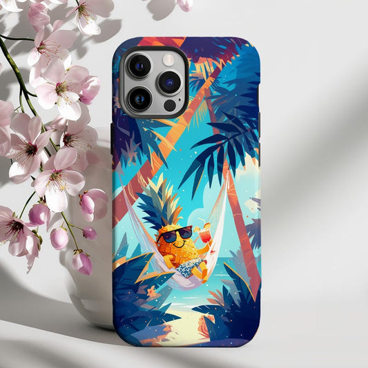 Pineapple on Vacation iPhone Case